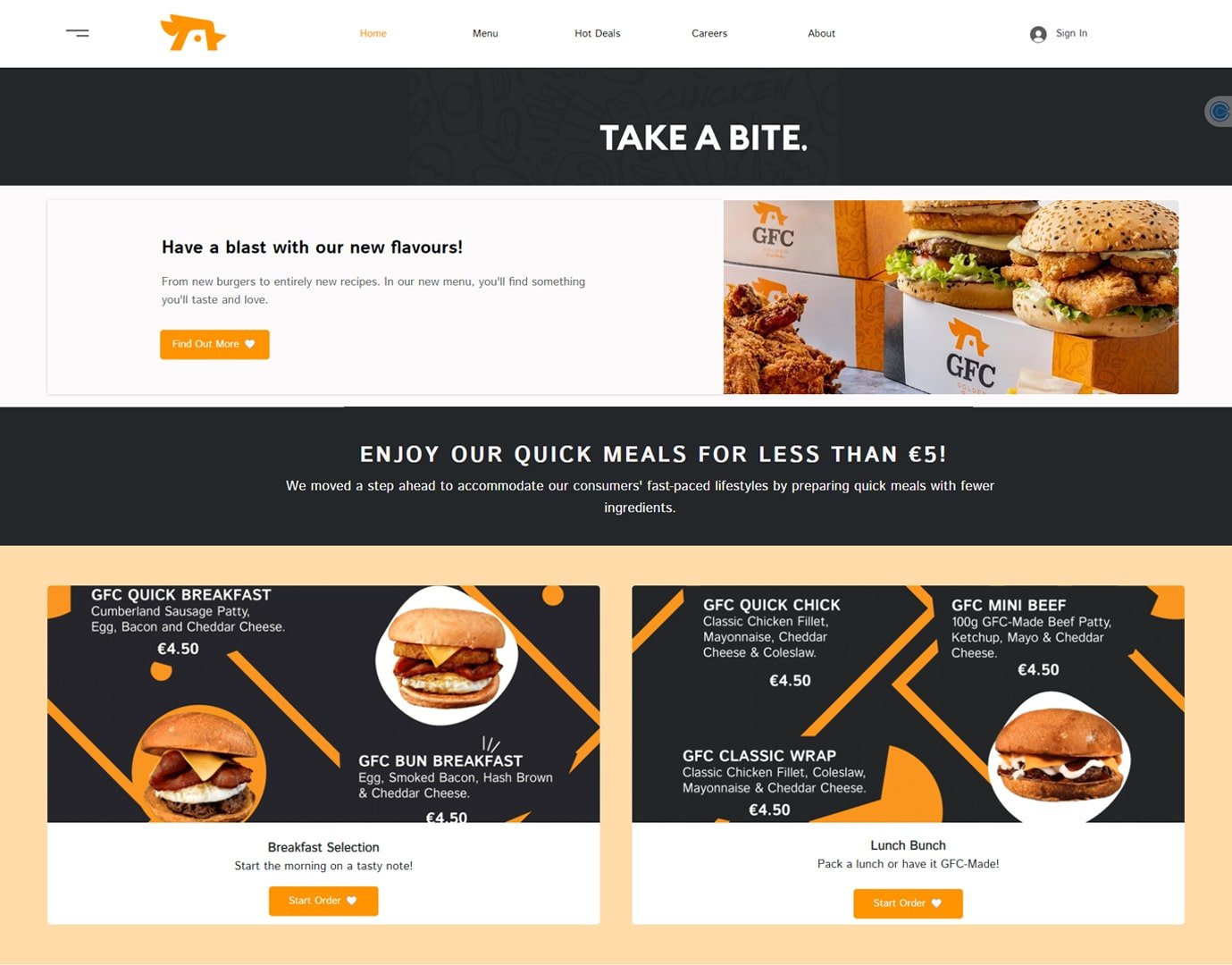 Golden Fried Chicken Website Design by Empixa Digital Access